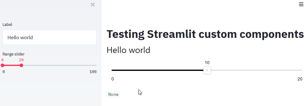 Slider with key Slider with key